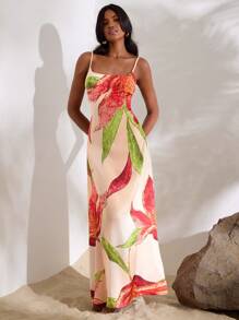 Opulessa 编织印花女士细肩带长裙 - 彩色 - 查看 7