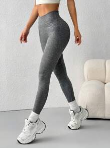 SHEIN EZwear Spring ClothesSolid High Waist Leggings