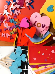 10sheets High-Quality Glitter Paper Sheets, Suitable For Crafts And DIY Projects, Glitter Paper For Making Cards, Christmas, Handmade DIY, Scrapbooking, Gift Wrapping, Birthday And Party Decorations, Students School Classroom Home Office - Multicolor - View 9