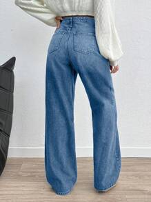 EURMUSE HIGH RISE WIDELEG Y2K STYLE LOOSE FIT WOMEN JEAN - Light Wash - View 2