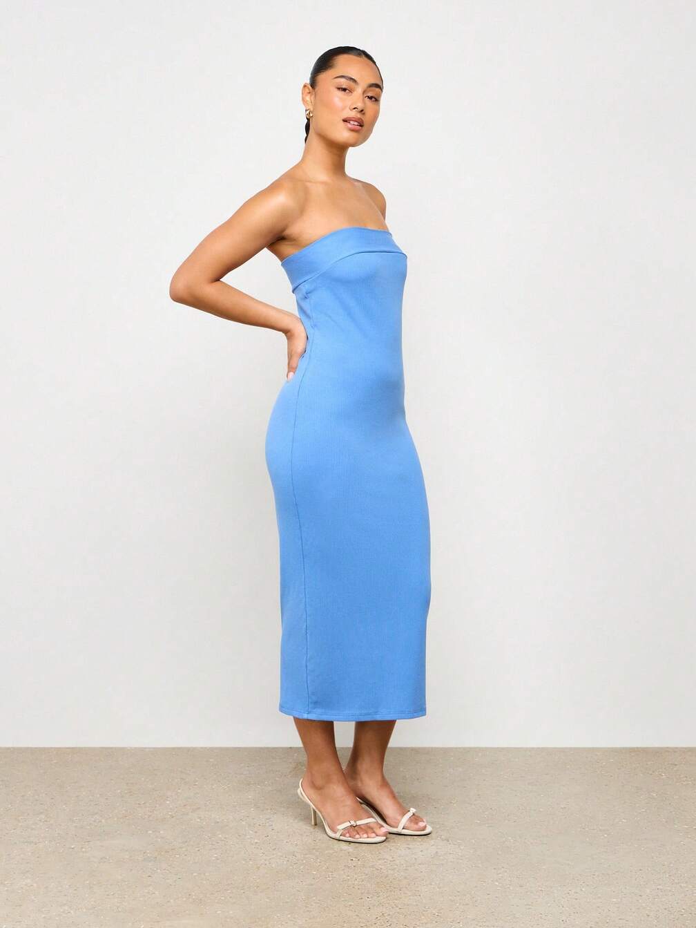 bandeau ribbed dress MISSGUIDED Ribbed Bandeau Bodycon Strapless Mini DressMISSGUIDED