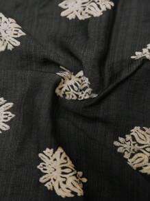 EMERY ROSE 2pcs/Set Women Casual Print Short Sleeve Top And Straight Leg Pants, Spring/Summer Outfits,Summer Sets - Black - View 5