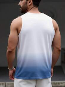 Manfinity RSRT Plus Size Men's Letter & Palm Tree Print Vacation Casual Tank Top - Multicolor - View 2