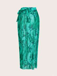 SHEIN 大码连体泳衣，简约时尚，适合夏季 - 綠色 - 查看 7