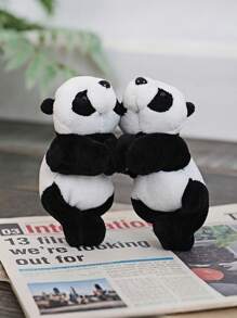 1/3/5pcs Cute Panda Plush Refrigerator Magnet Creative Stuffed Animal Magnet,Suitable For Home Use, Portable And Festival Gifts