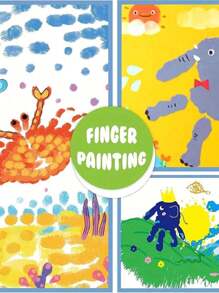 7 件可水洗手指画颜料、手指画颜料、礼品手指画用品、工艺项目、手绘 DIY 工艺品（30 毫升）返校