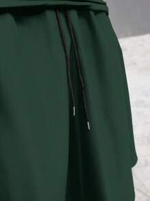 Manfinity Roghcode Men's Loose Asymmetrical Hem Wide-Leg Pants - Green - View 6