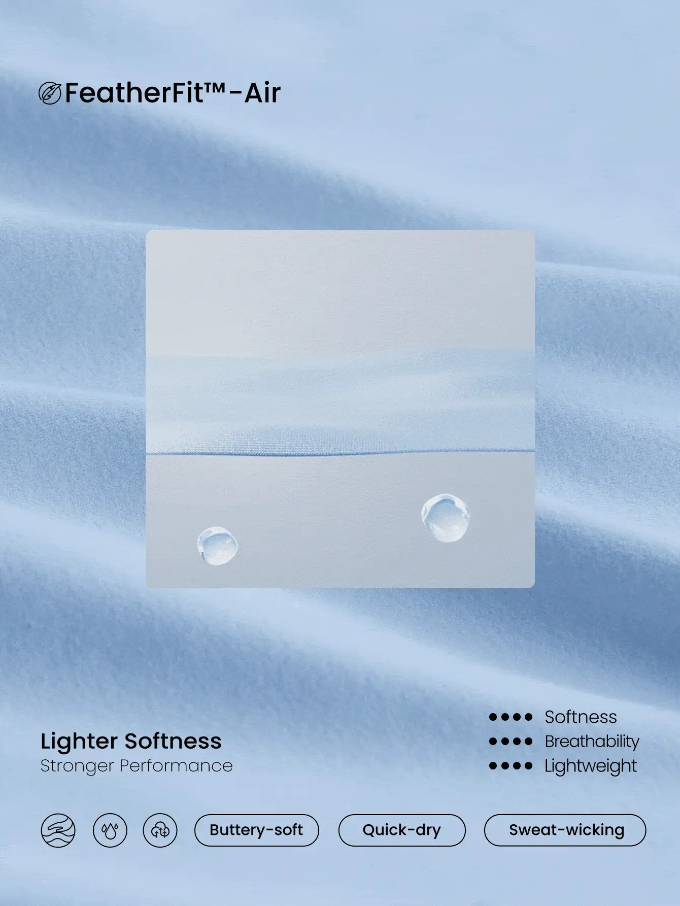 GLOWMODE Quick-Dry Sweat-Wicking Built-In Cups Square-Neck Dress With Built-In Shorts Side Pockets Non-Slip Grips Tennis Golf Gym Daily Casual - Baby Blue - View 7