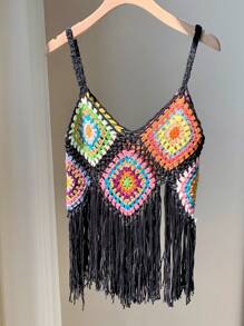 Comfortcana 流苏下摆针织吊带背心