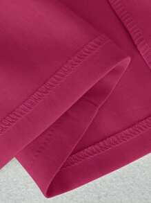 Elenzga Top de tirantes de talla grande para mujer con cintura ceñida y unicolor - Rosa Fucsia - Ver 6