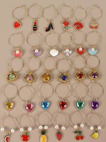 6 Stücke Weinglasmarker, Weinglas-Identifizierer, Trinkmarker für Weingläser für Weihnachten, Thanksgiving, Geburtstag, Weinparty, Weihnachtsgeschenke, Fröhliche Weihnachten