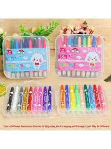 1 Set 24 Farben Malstift Drehstift, Kinderhände bleiben sauber, Kindergarten Farbpinsel, Schüler Ölkreide Malset, Kinderkünstlerische Malutensilien (Verpackung zufällig), Malset, Kinderkunst und Handwerk, Malstift, Kunst- und Handwerksutensilien für Kinder, Kunstmaterialienset - Verschiedenfarbig - Übersicht 9