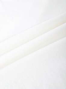 EMERY ROSE 大码女式花卉印花修身休闲圆领短袖 T 恤，适合夏季 - 白色 - 查看 5