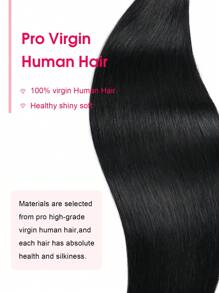 角质层雷米无缝注射手工专业品质原生真人发隐形接发片真人发自然黑 10 件 25 克直发接发片 - S1 - 查看 7