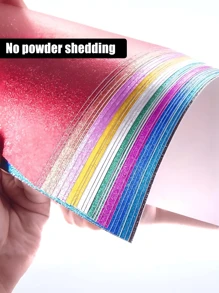 10sheets High-Quality Glitter Paper Sheets, Suitable For Crafts And DIY Projects, Glitter Paper For Making Cards, Christmas, Handmade DIY, Scrapbooking, Gift Wrapping, Birthday And Party Decorations, Students School Classroom Home Office - Multicolor - View 7