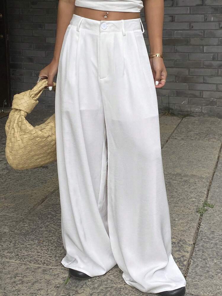 Women's High Waist Wide Leg Casual Pants