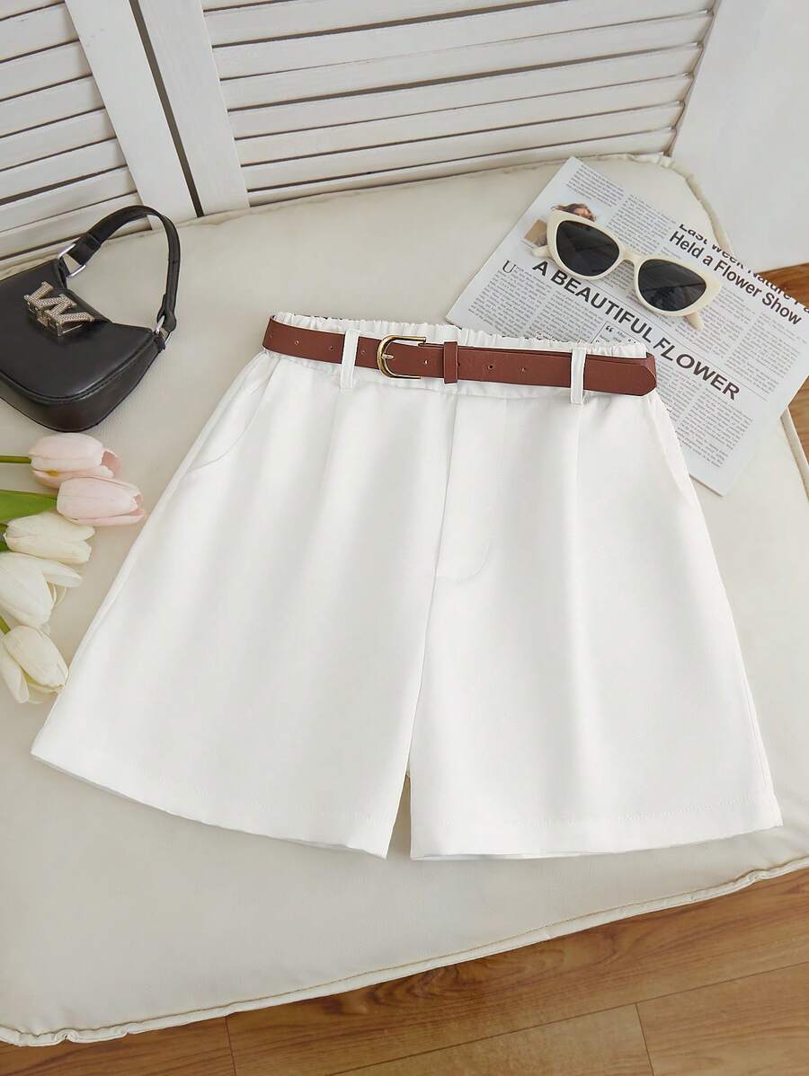 Sparklyn 少女宽松 A 字形阔腿休闲短裤