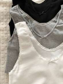 DAZY Women's Deep V-Neck Fitted Camisole Undershirt Tank Tops