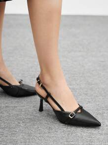 CUCCOO BIZCHIC Women Pointed Toe High Heel Pumps, Sexy Thin Heels, Outdoor/Commute/Red Formal Party Evening Shoes Spring Shoes - Black - View 3