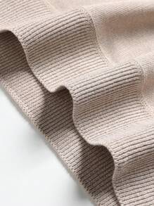 Manfinity Mode Men's Casual Colorblock Patchwork Short Sleeve Knit Sweater Men Summer Polo Shirts - Beige - View 4