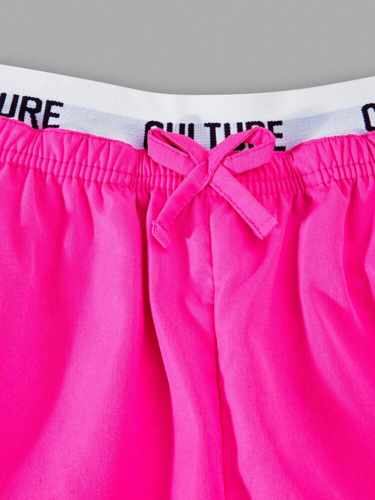 ChillGRL Set de 2 piezas de top de tirantes con estampado de estrellas y pantalones cargo de bloques de color para niñas preadolescentes, conjunto de ropa casual de estilo urbano para primavera/verano y vacaciones de verano - Rosa Fucsia - Ver 6