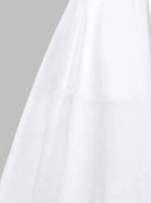 Vestido tubo de encaje blanco elegante y lindo con tirantes finos para niñas preadolescentes para uso diario, combinados con atuendos a juego entre madre e hija (2 piezas vendidas por separado)