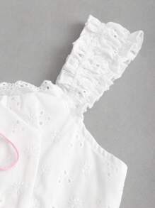 Sweetra Women's New Fashion Sexy Lace Trim Sweet Flattering Dual-Wear Blouse Top - White - View 6