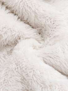 SHEIN Đứa bé trai Túi Kép Lót Teddy Áo trùm đầu - Màu Khaki - Xem 8