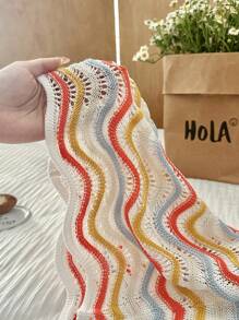 SHEIN EZwear Große Größen Träger Top mit Hohlmuster, minimalistisch und modisch, geeignet für den Sommer