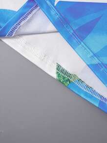 SHEIN Women Blue Floral Print Racerback Tank Top And Elasticated Waist Skirt 2 Pieces Set - Multicolor - View 5