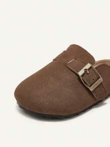 Cozy Pixies 幼儿/婴儿可爱包头休闲一脚蹬凉鞋，时尚百搭，适合春夏季 - 棕色 - 查看 5