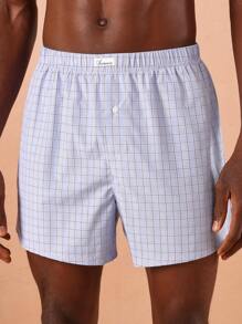 SUMWON Premium Woven Boxer Shorts Pack Of Three Classic Fit Comfortable Elastic Waistband Everyday Underwear
