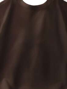 SHEIN Young Boy Casual Slogan Print Short Sleeve T-Shirt - Brown - View 5