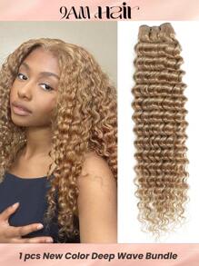 1pc Deep Wave Bundles 27# Color 12-28 Inch Virgin Human Hair Extension For Women Top Quality Cheap Human Hair Bundles - S27 - View 1
