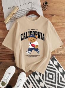 Manfinity Joysei Plus Size Men's Khaki Crew Neck Short Sleeve T-Shirt - Khaki - View 1