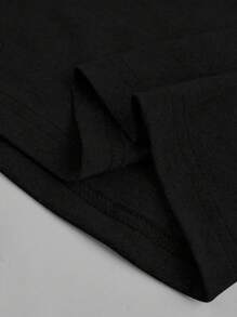 SHEIN EZwear 4 件套女士黑色短款无袖吊带背心，夏季休闲装 - 黑色 - 查看 8