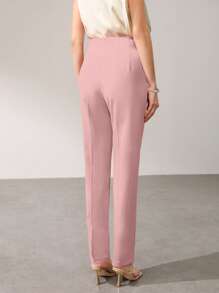 MOTF PREMIUM PRESS CREASE TAILORED SUIT PANTS - Pink - View 4