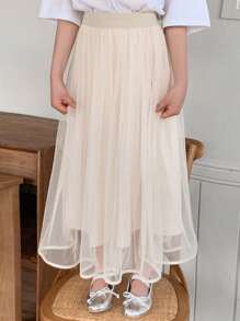 DAZY Tween Girl Tulle Skirt, Summer,Back To School Clothes - White - View 5