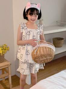 DAZY Tween Girl Fall Clothes For Girls: 1 Allover Print Knit Camisole + Shorts Sleepwear Set, Plus Size,Back To School Clothes - White - View 7