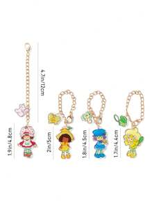 Strawberry Shortcake X SHEIN 4 件装亚克力杯配件识别标签，杯柄个性化吊坠链，适用于带柄马克杯、钥匙扣，可用于办公室、家居、生日派对、礼品创意、情人节、春夏、假期等场合。 - 彩色 - 查看 6