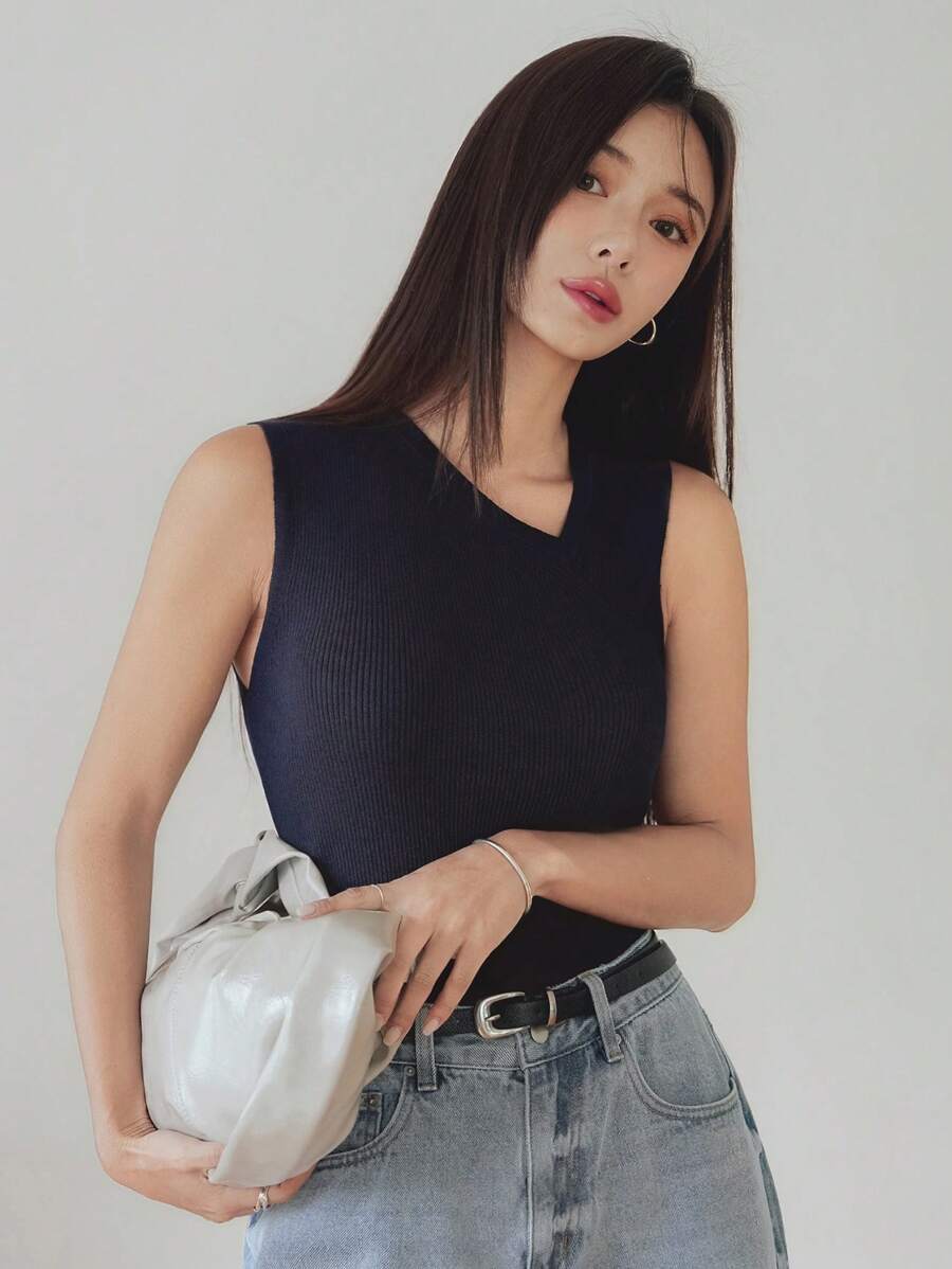 Dazy-Less 女士商务休闲风格针织毛衣