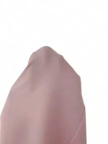 Rafferiza 女士优雅不对称肩短袖雪纺拼接 A 字连衣裙 - 粉色 - 查看 5