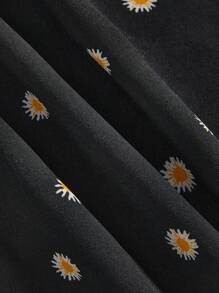 SHEIN VCAY 大码夏季碎花腰带连衣裙 - 彩色 - 查看 3