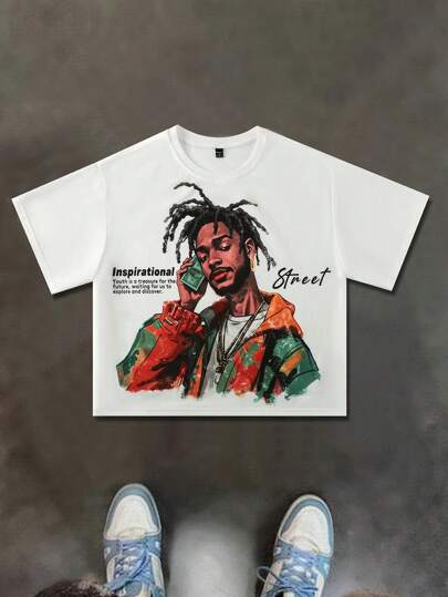 PAVTROS 男士休闲街头风格圆领短袖 T 恤，时尚且适合夏季