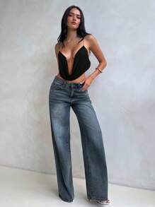 Aloruh 简约链条背心，时尚女士，适合夏季 - 黑色 - 查看 3