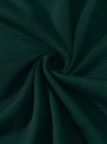 SHEIN LUNE Plus Size Women Casual Minimalist Lotus Racerback Tank Top, Suitable For Summer Back To School - Dark Green - View 4