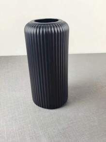 SHEIN 1pc Ceramic Look Plastic Composite Vase, Unbreakable Vase, Height 7.8 Inch Plastic Vase, Simple Tabletop Vase, Dried Flower Vase For Pampas Grass Decoration And Artificial Flower Vase For Home Decor, Bohemian Vase For Wedding Party Table Home Decor,Home Decor,Flower Vase,Centerpiece,Table Decor