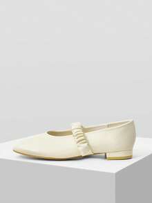 MOTF PREMIUM ZAPATOS PLANOS CASUALES DE MODA CON PUNTA REDONDA - Beis - Ver 3