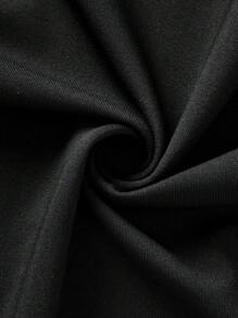 SHEIN EZwear Top de mujer de punto de un solo hombro en tonos negro y lavanda