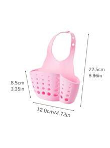 1入組廚房便攜式水槽海綿架架子掛籃擱板籃排水袋過濾器整理器浴室存儲小工具工具 - 粉色 - 查看 6